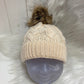 Casual babymuts champagne enkele pompom