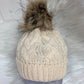Casual babymuts champagne enkele pompom