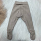 Baby Leggings with Feet warm gray