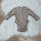 Longsleeve body wrap bodysuit taupe