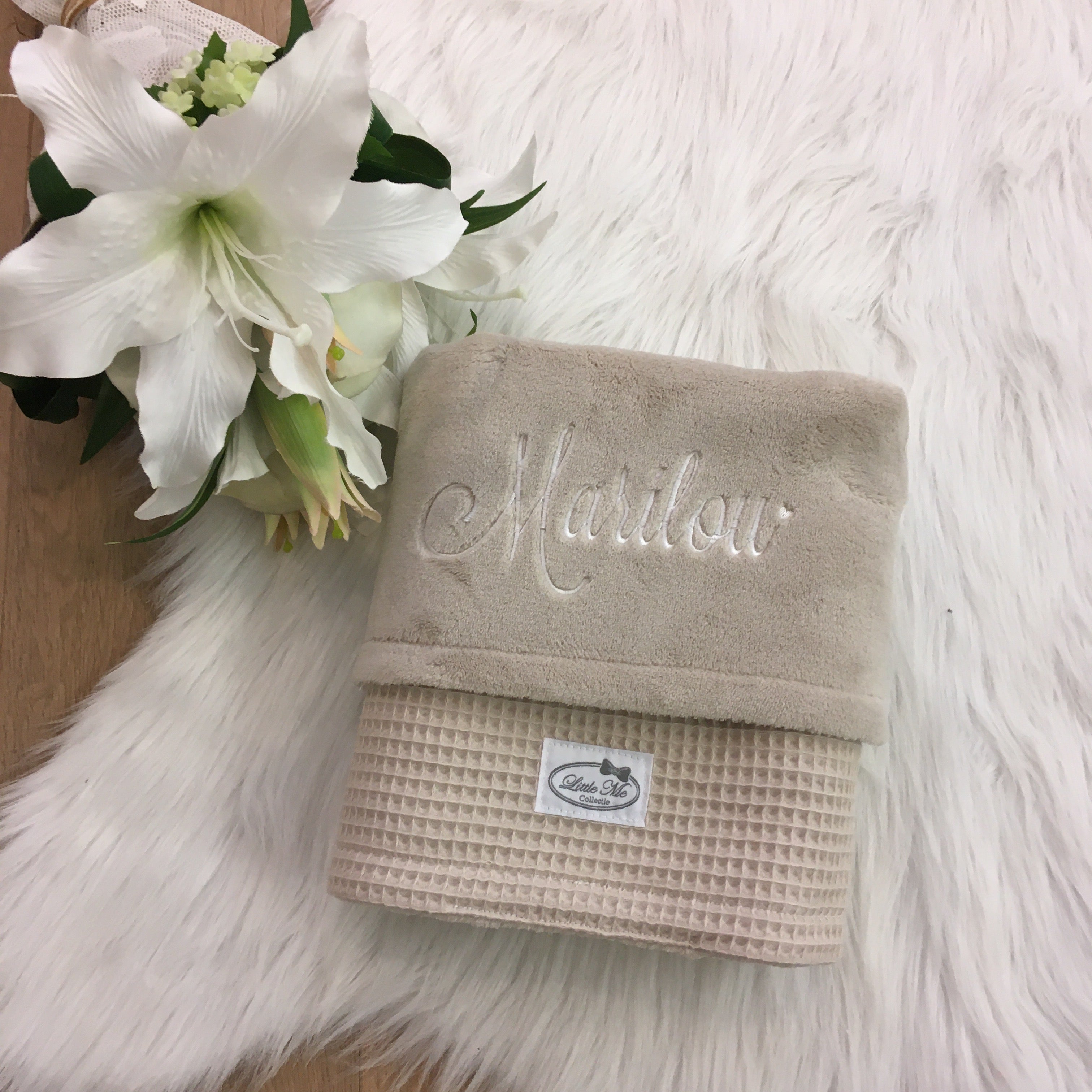 Winterdeken Warm Wafel beige