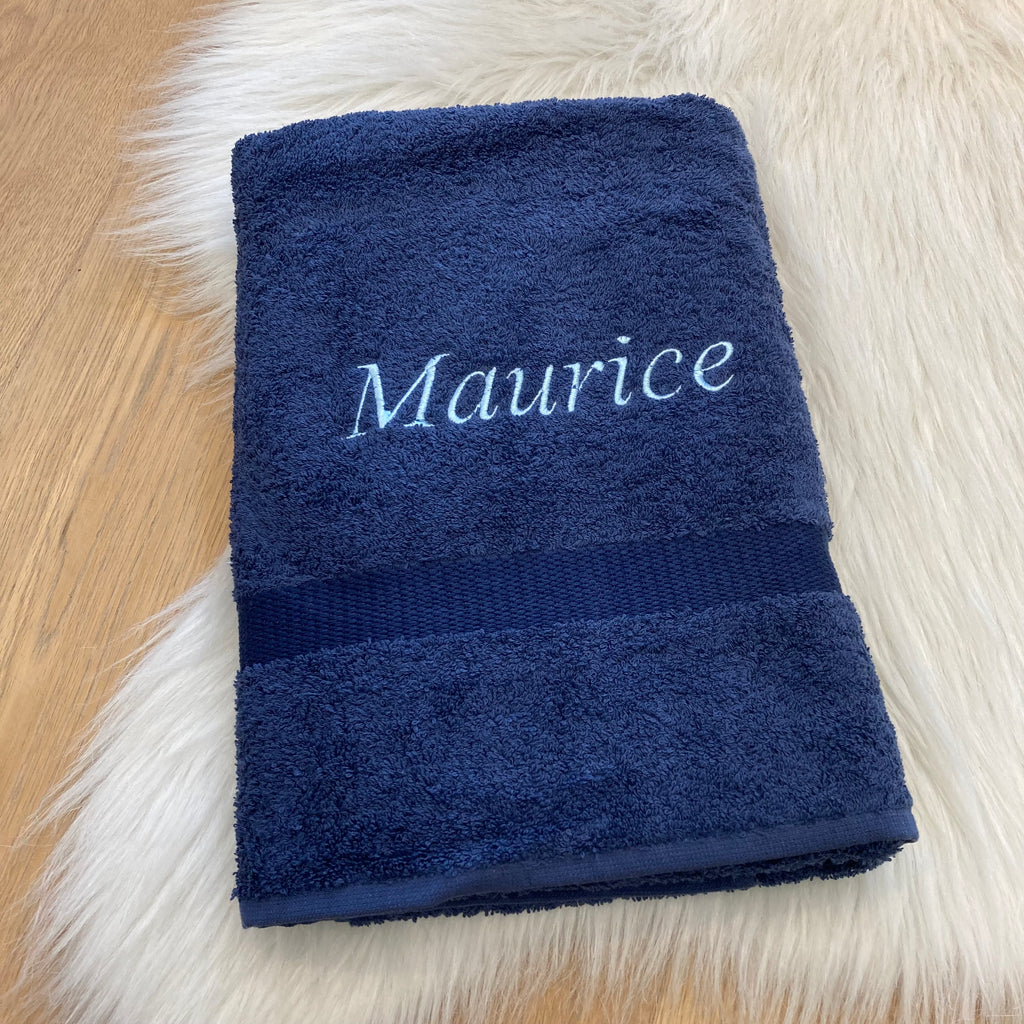 Handdoek marine blauw