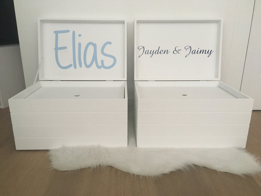 Doopsuiker- Speelkoffer met lijnen wit