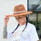 Fedora hat with chain Camel Polyester