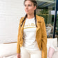 Suede biker jacket