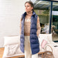 Sleeveless puffer jacket with hood Marine Blauw