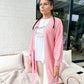 Cardigan Wrapped Long Pink One size