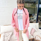 Cardigan Wrapped Long Pink One size