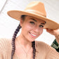 Fedora hat with ribbon Beige Polyester