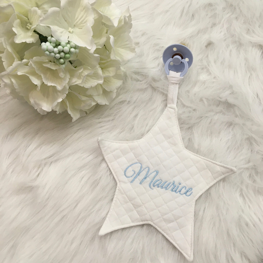 Speendoek ster sweet diamond ecru