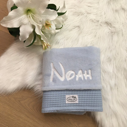 Mix and Match Warm Wafel Winterdekentje met naam | Gepersonaliseerde |