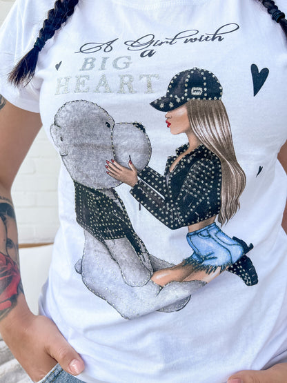 T-shirt A girl with a big heart