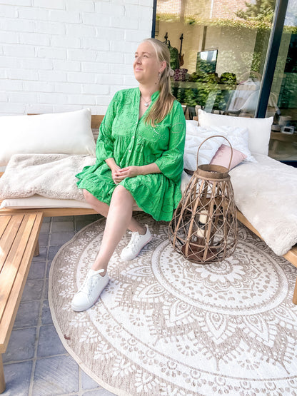 Embroidered Dress groen