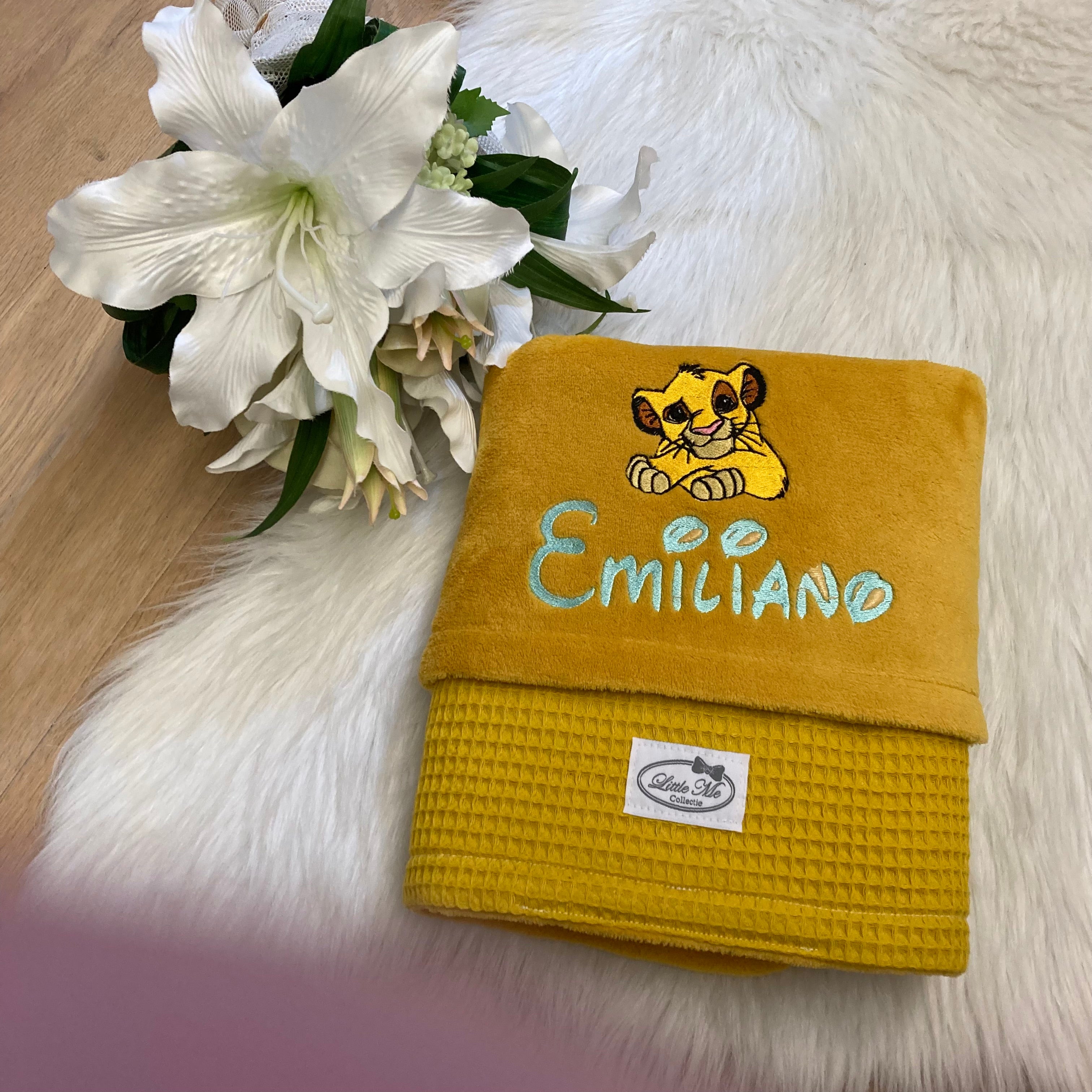 Winterdeken Warm wafel oker