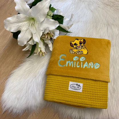 Mix and Match Warm Wafel Winterdekentje met naam | Gepersonaliseerde |