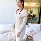 Cable knit sweater dress Beige