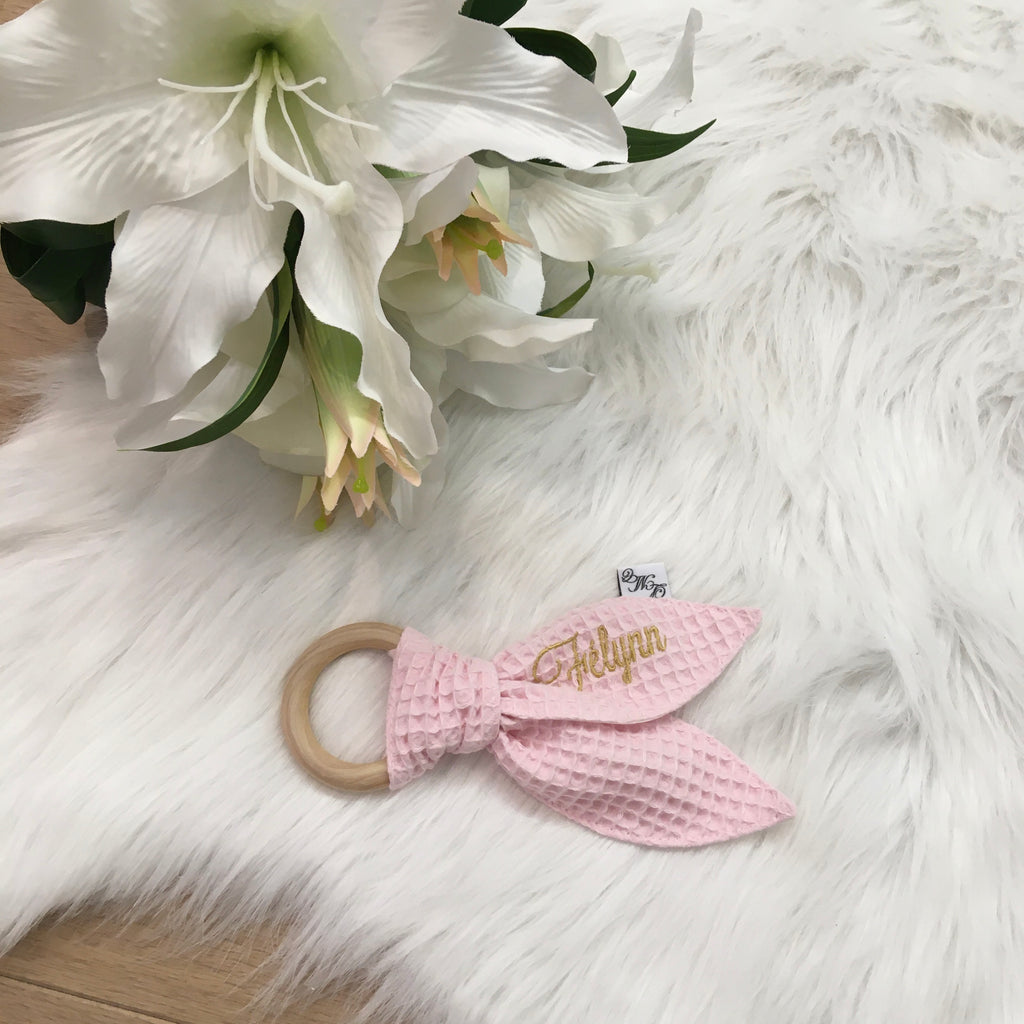 Bijtring Wafel lichtroze