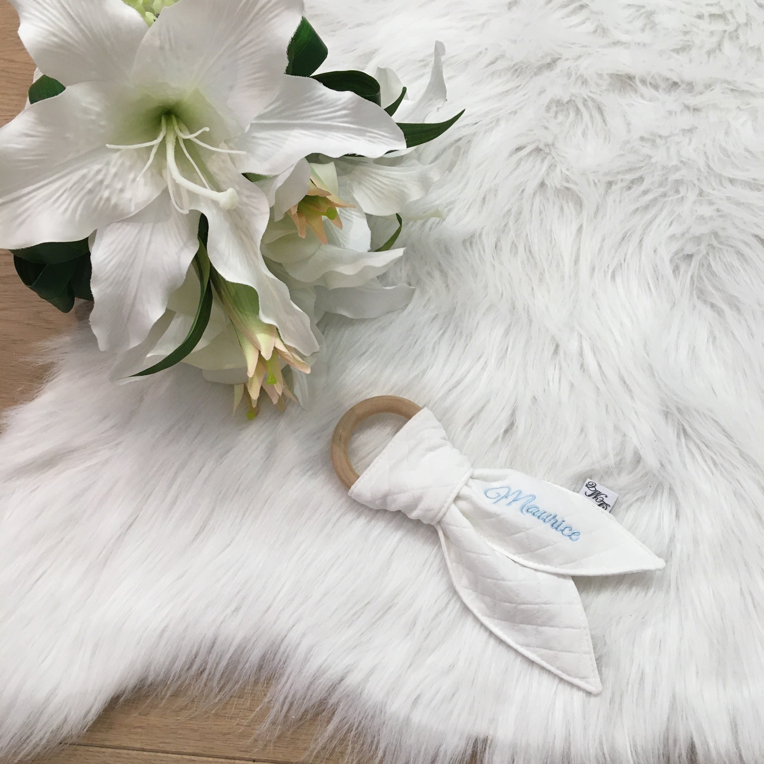 Bijtring sweet diamond ecru