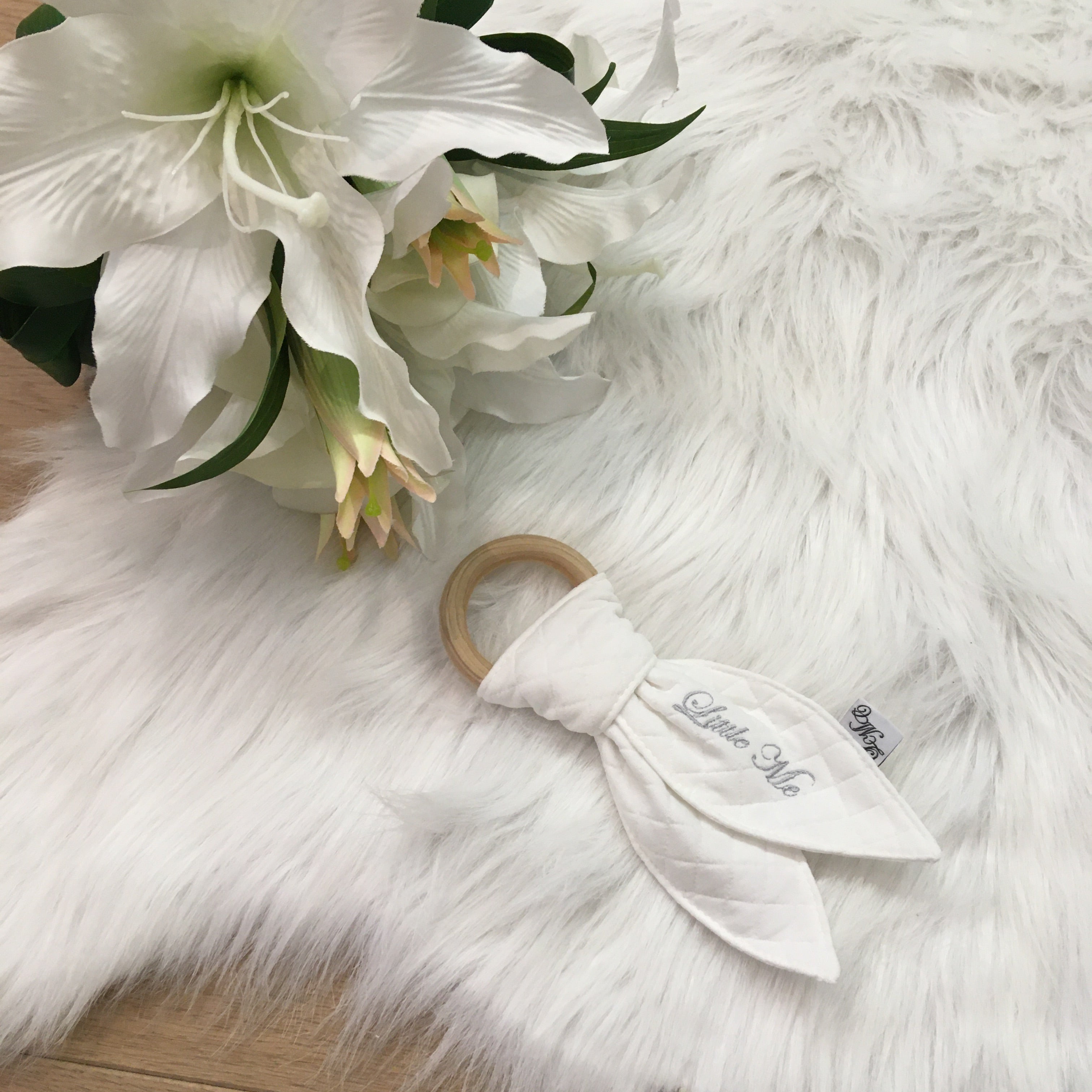 Bijtring sweet diamond ecru