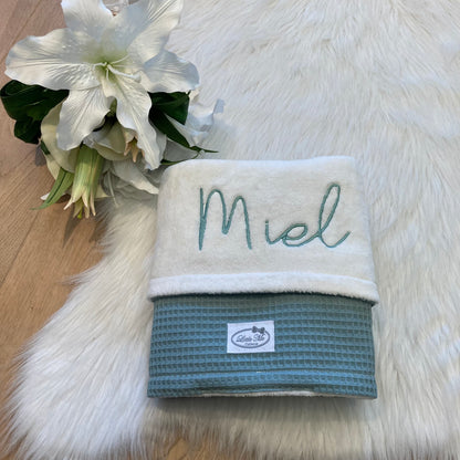 Mix and Match Warm Wafel Winterdekentje met naam | Gepersonaliseerde |