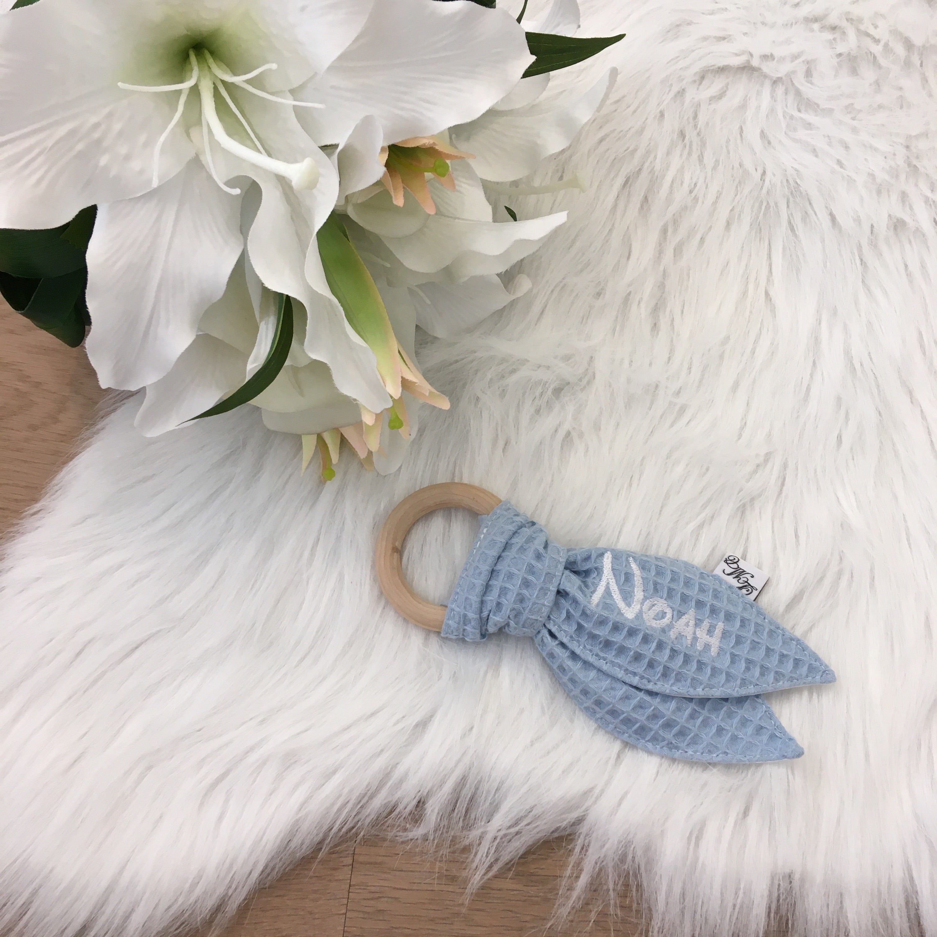 Bijtring Wafel lichtblauw