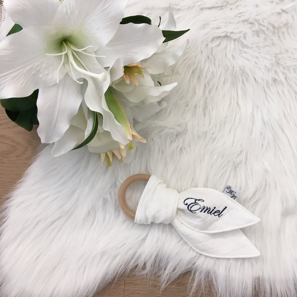 Bijtring sweet diamond ecru