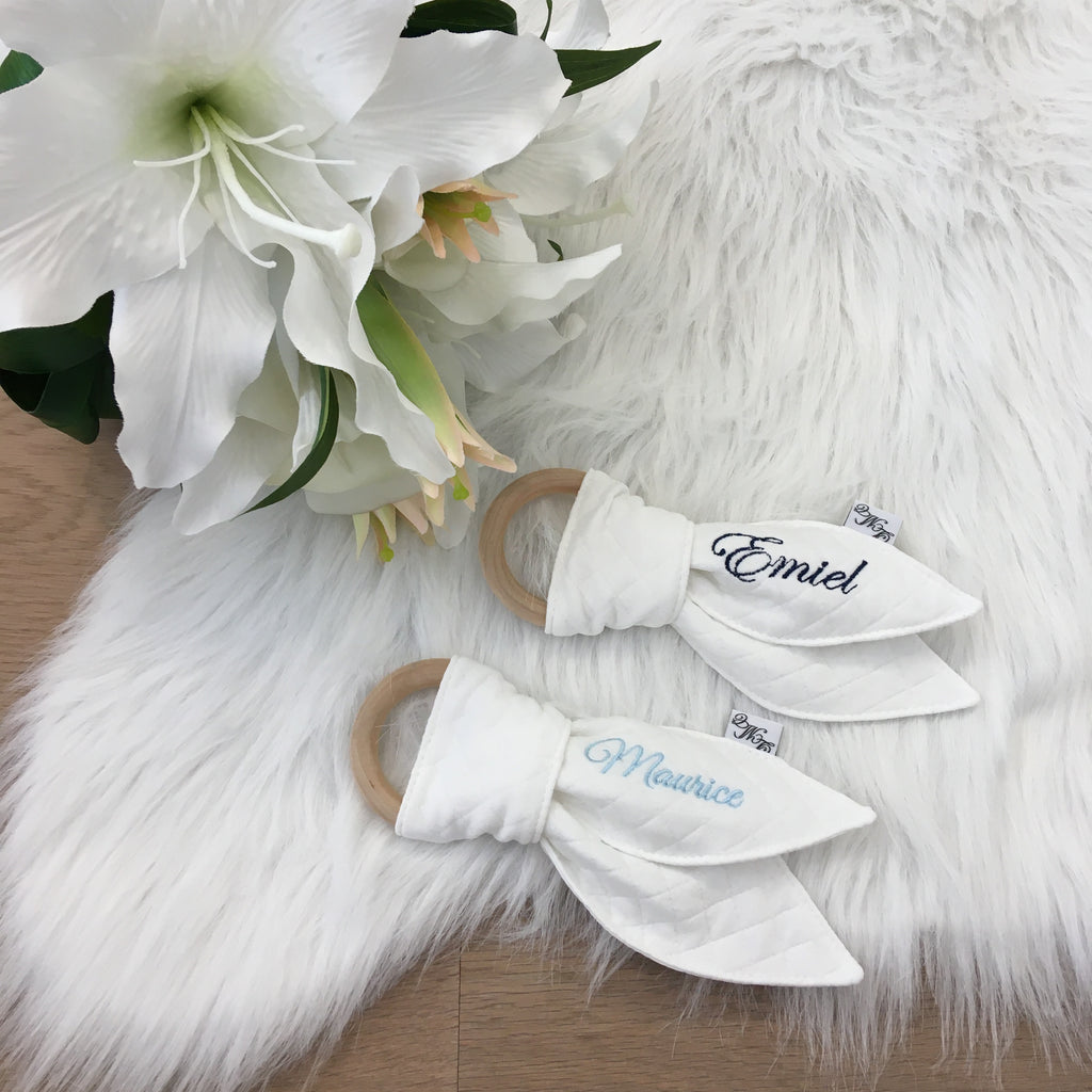 Bijtring sweet diamond ecru