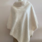 Poncho fluffy zacht wit