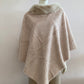 Poncho fluffy zacht Beige