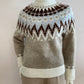 Large knit wool taupe