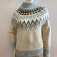 Large knit wool beige
