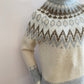 Large knit wool beige