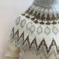 Large knit wool beige