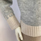 Large knit wool grijs