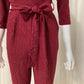 Combinaison bordeaux stripe