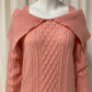 Cable knit sweater dress roze