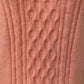 Cable knit sweater dress roze