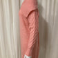 Cable knit sweater dress roze