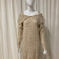 Cable knit sweater dress Beige