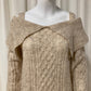Cable knit sweater dress Beige