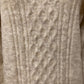 Cable knit sweater dress Beige