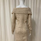 Cable knit sweater dress Beige