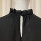 Ruffle chiffon dress Black