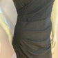 Black suspender cocktail dresses in very stretchy shiny
