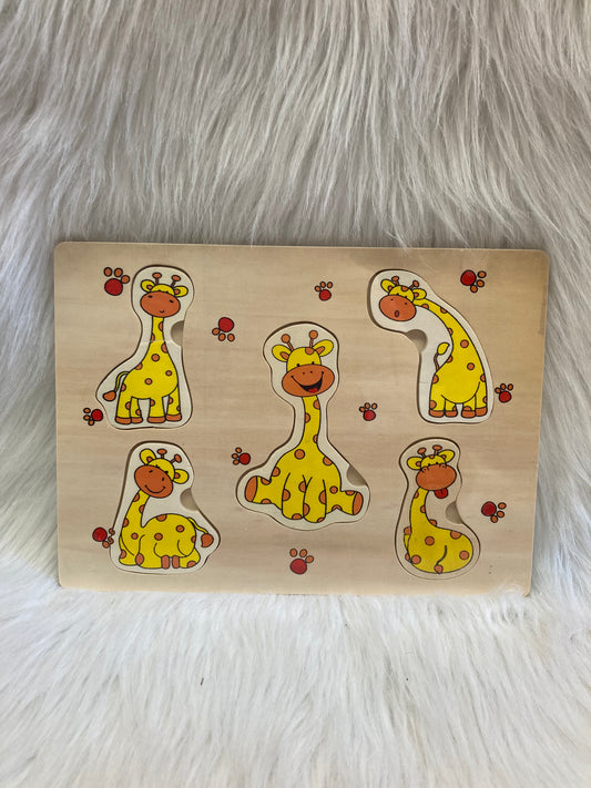 Houten puzzel giraf 💸