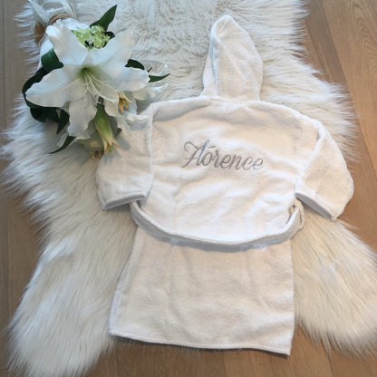 Baby badjas met naam | Gepersonaliseerde | Soft cloud