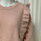 Sweater dress ruffles pink