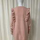 Sweater dress ruffles pink