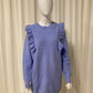 Sweater dress ruffles Blue