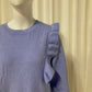 Sweater dress ruffles Blue